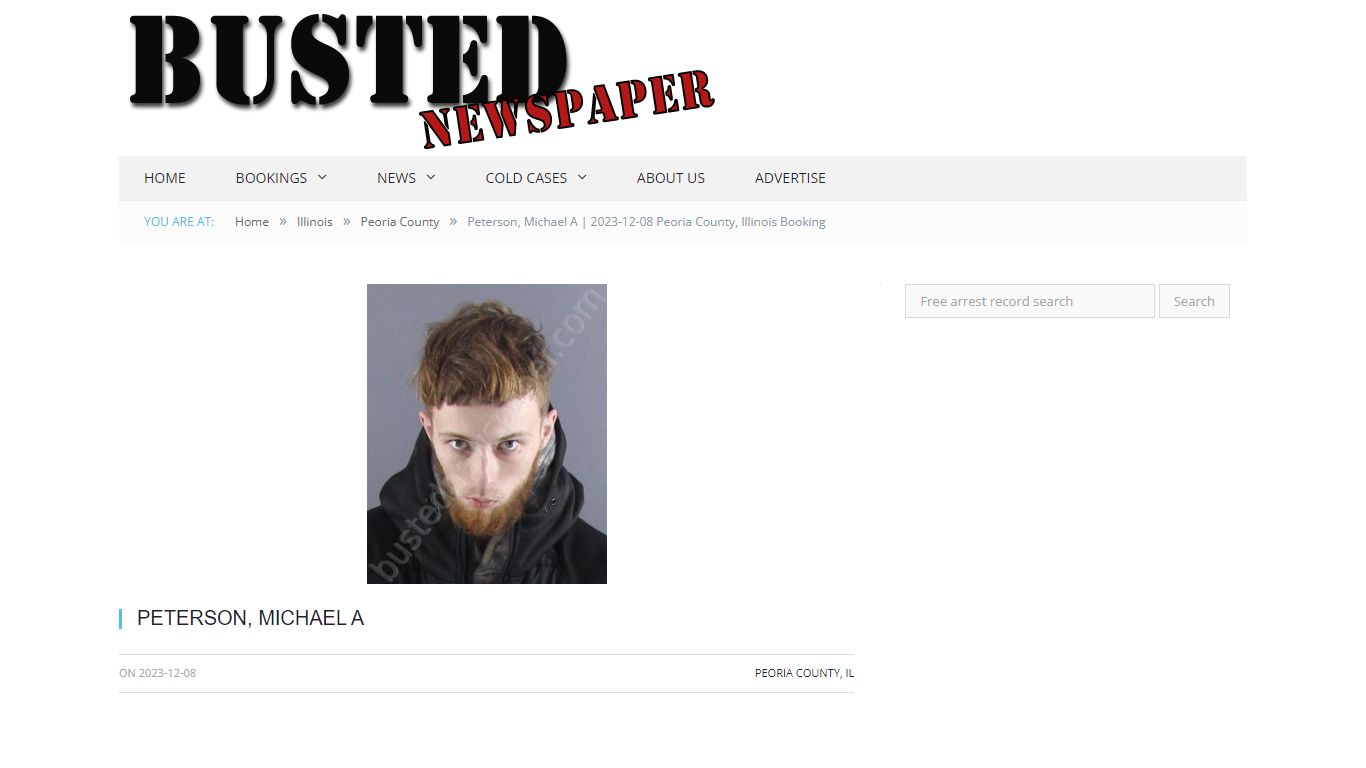 2023-12-08 Peoria County, Illinois Booking - BUSTED NEWSPAPER